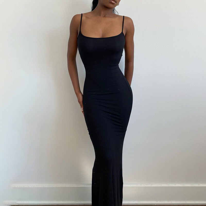 Women's Casual Sleeveless High Waist Slim Fit Dresses