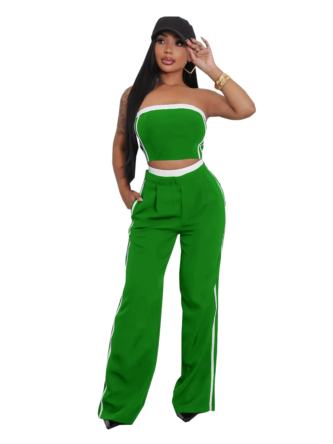 Women's Fashion Wear Sexy Tube With Wide Suits