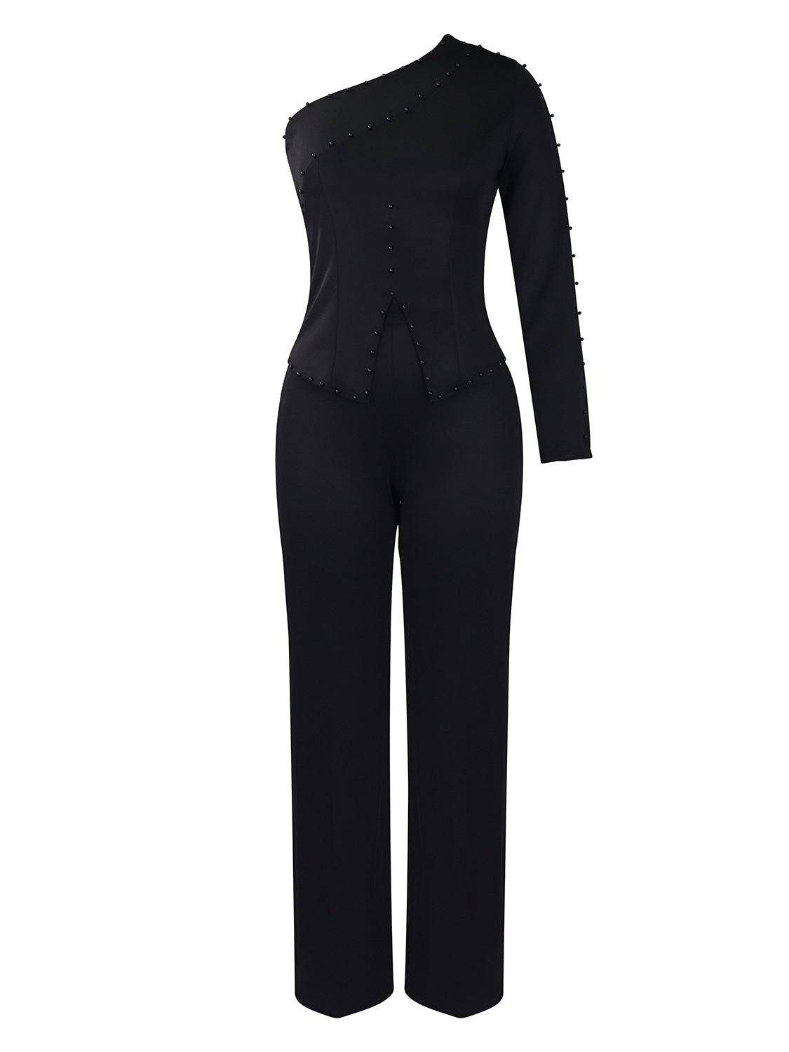 Women's Spring Shoulder Beaded Ol Two-piece Set Suits