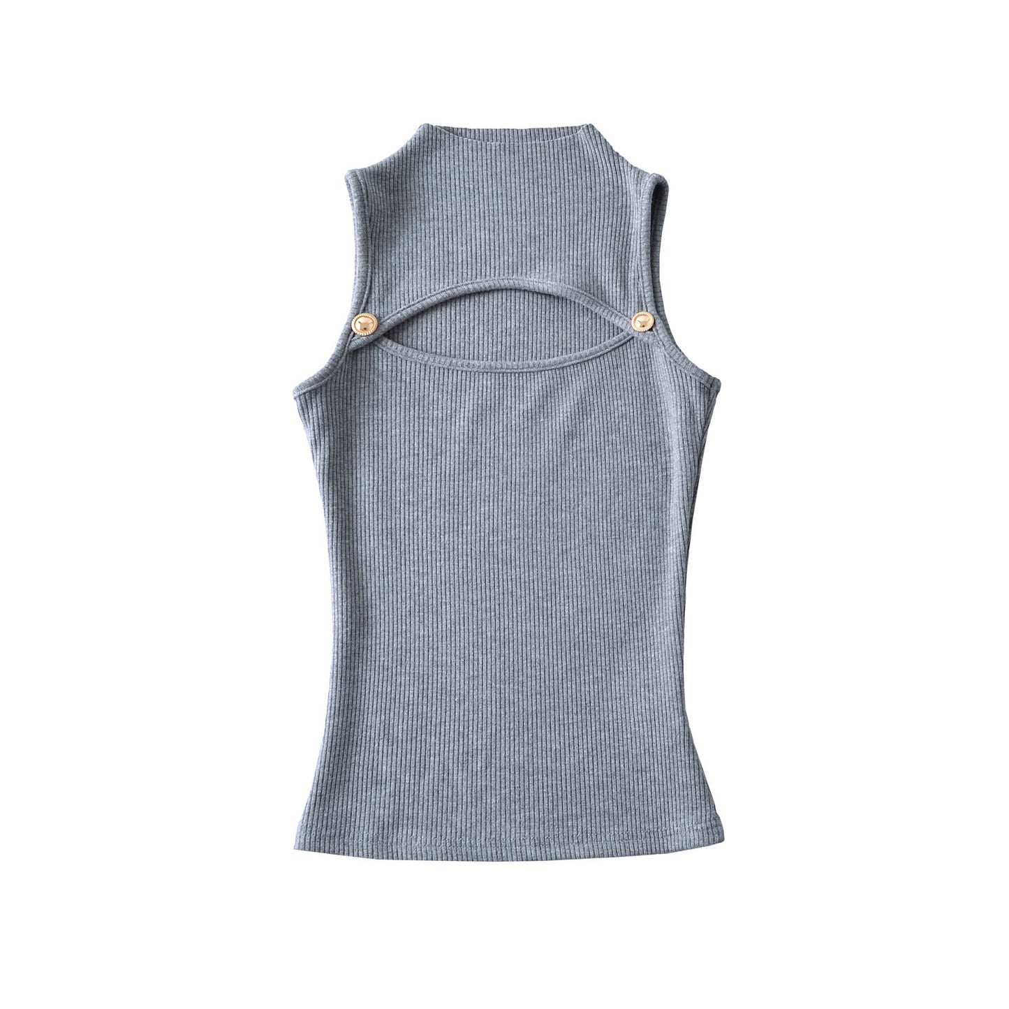 Women's Hot Sexy Half Turtleneck Chest Sleeveless Tops