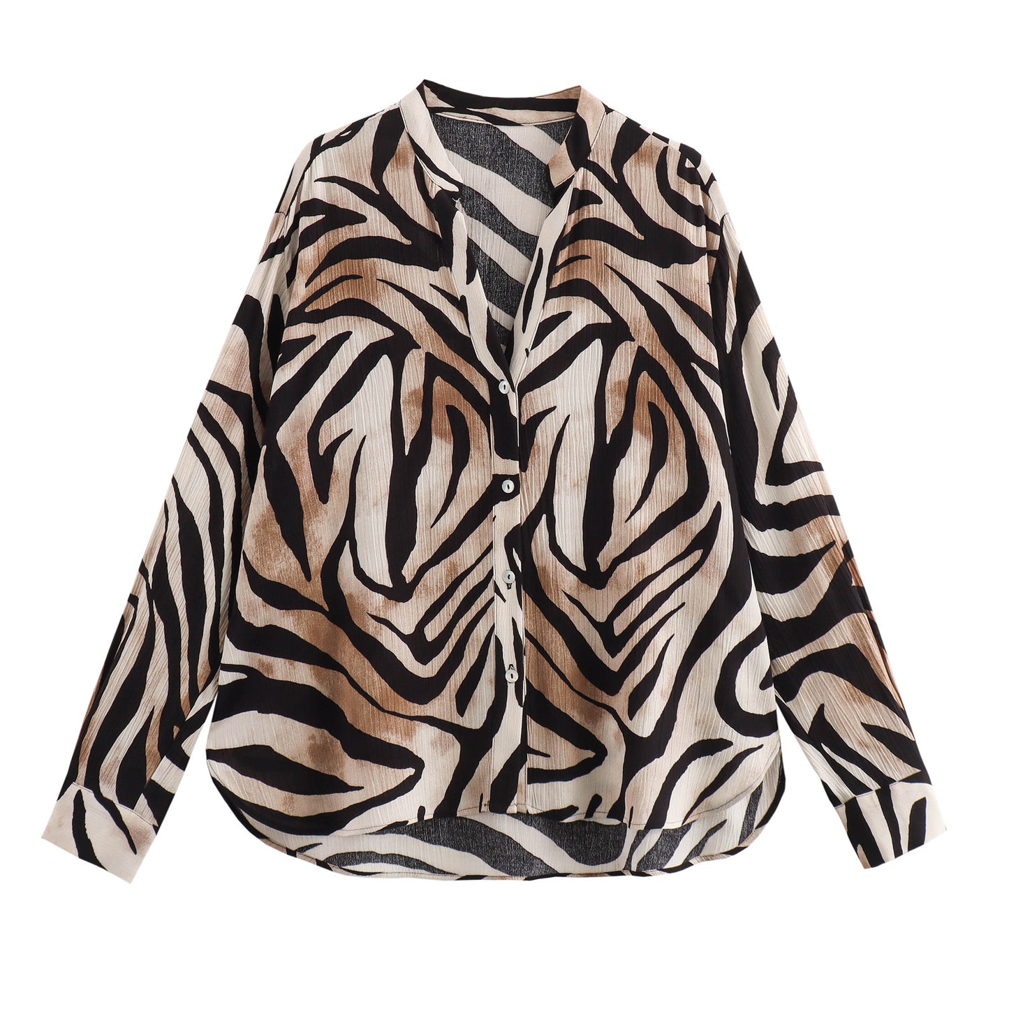 Women's Animal Print Stand Collar Single-breasted Long Suits