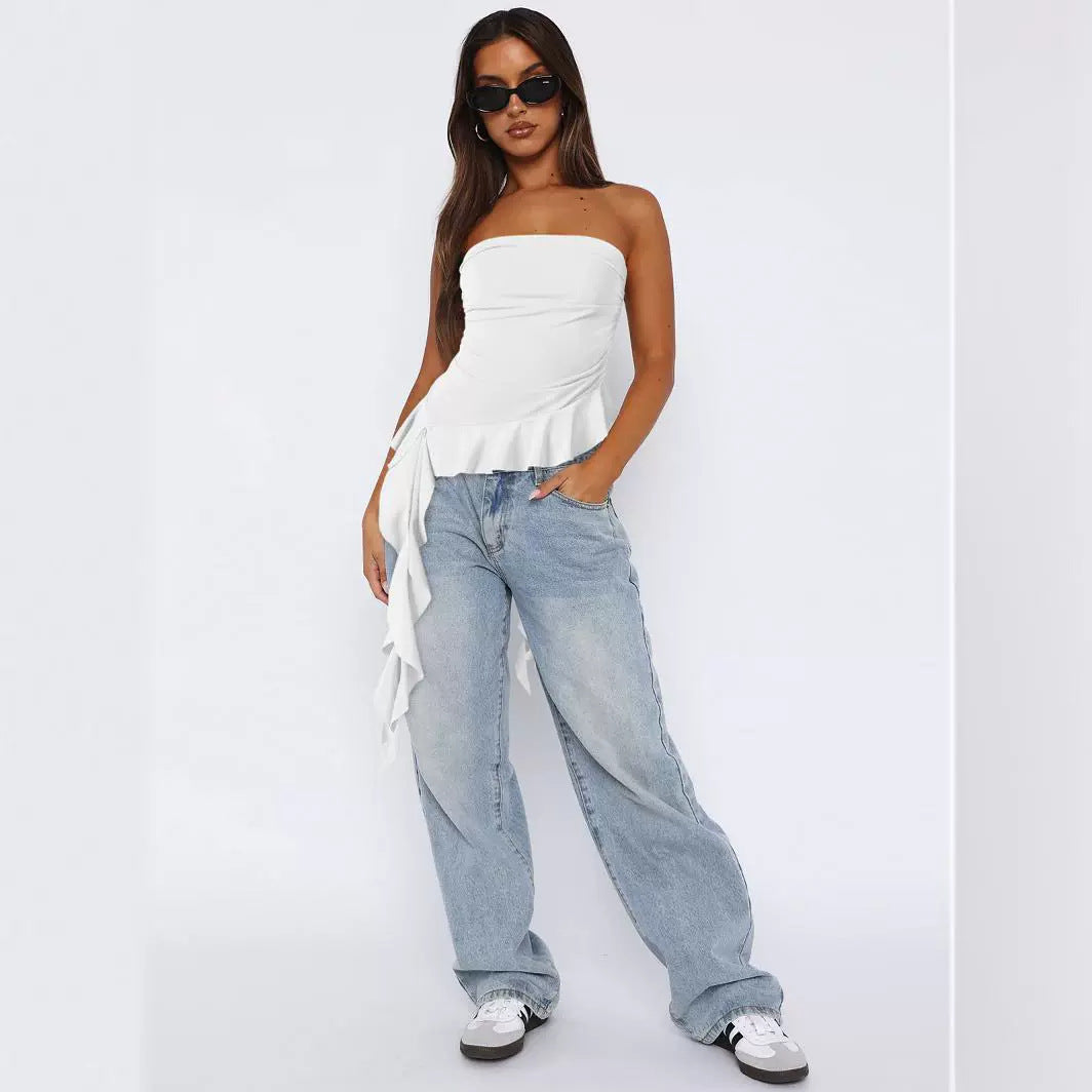 Women's Slim Fit Hot High-grade Outer Wear Tassel Tops