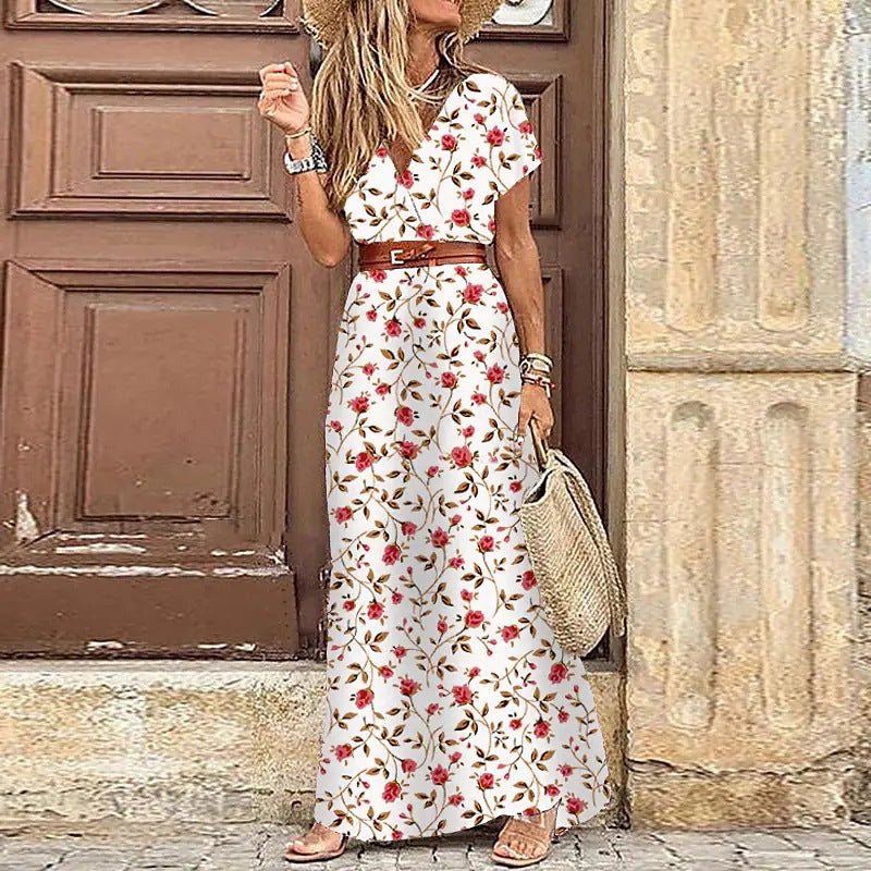 Versatile Fashion Bohemian Style Floral Dress Dresses