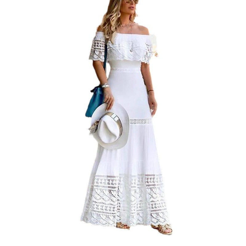 Classy Classic Creative Fashion Stitching Lace Dress