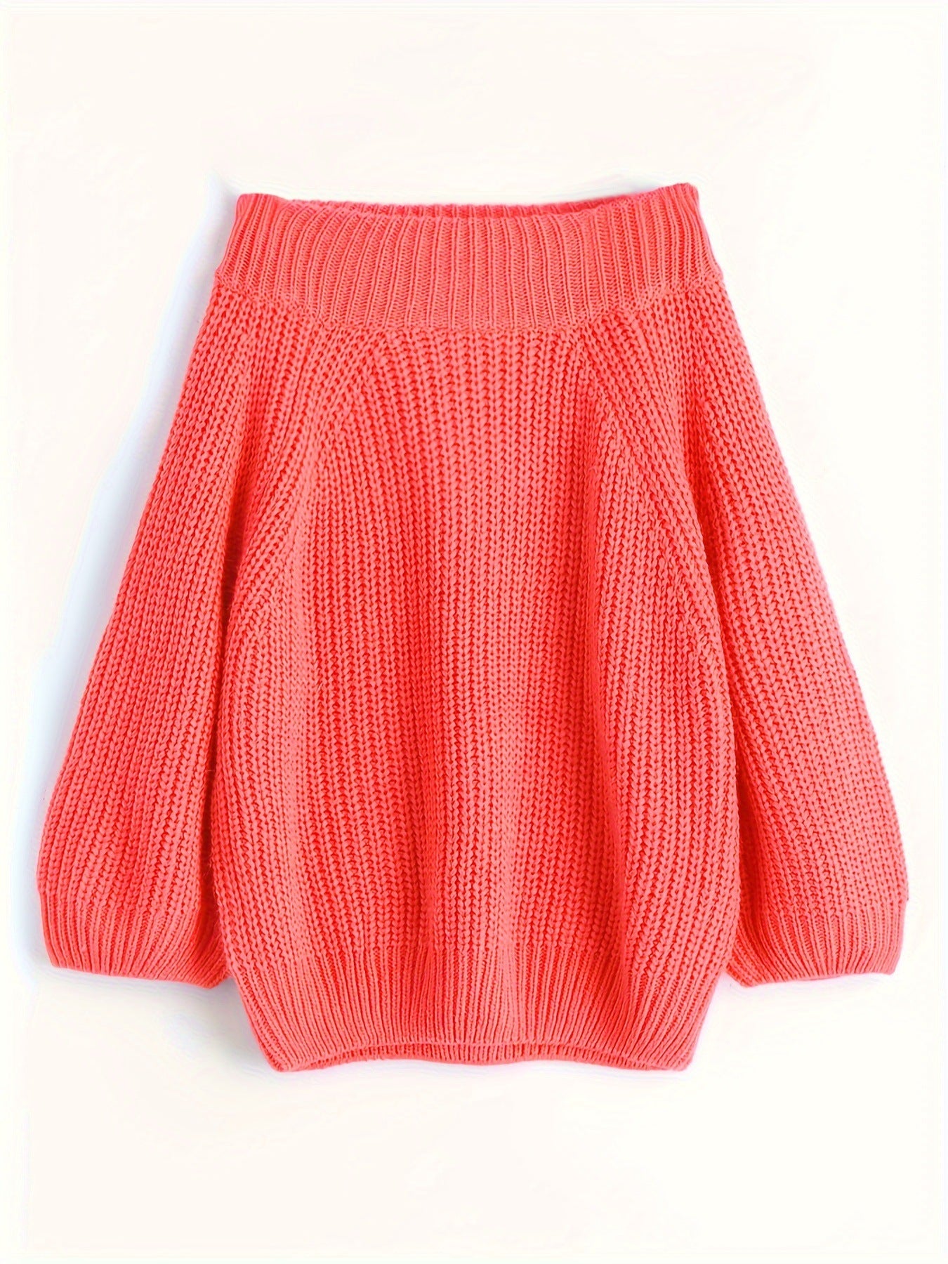 Women's Sexy Pullover Loose-fitting Thick Needle Lantern Sleeve Women's Sweater