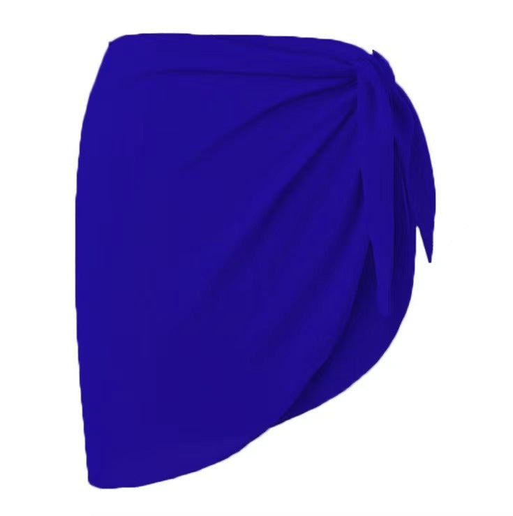 Women's Summer Solid Color Chiffon Shawl Swimsuit Skirts