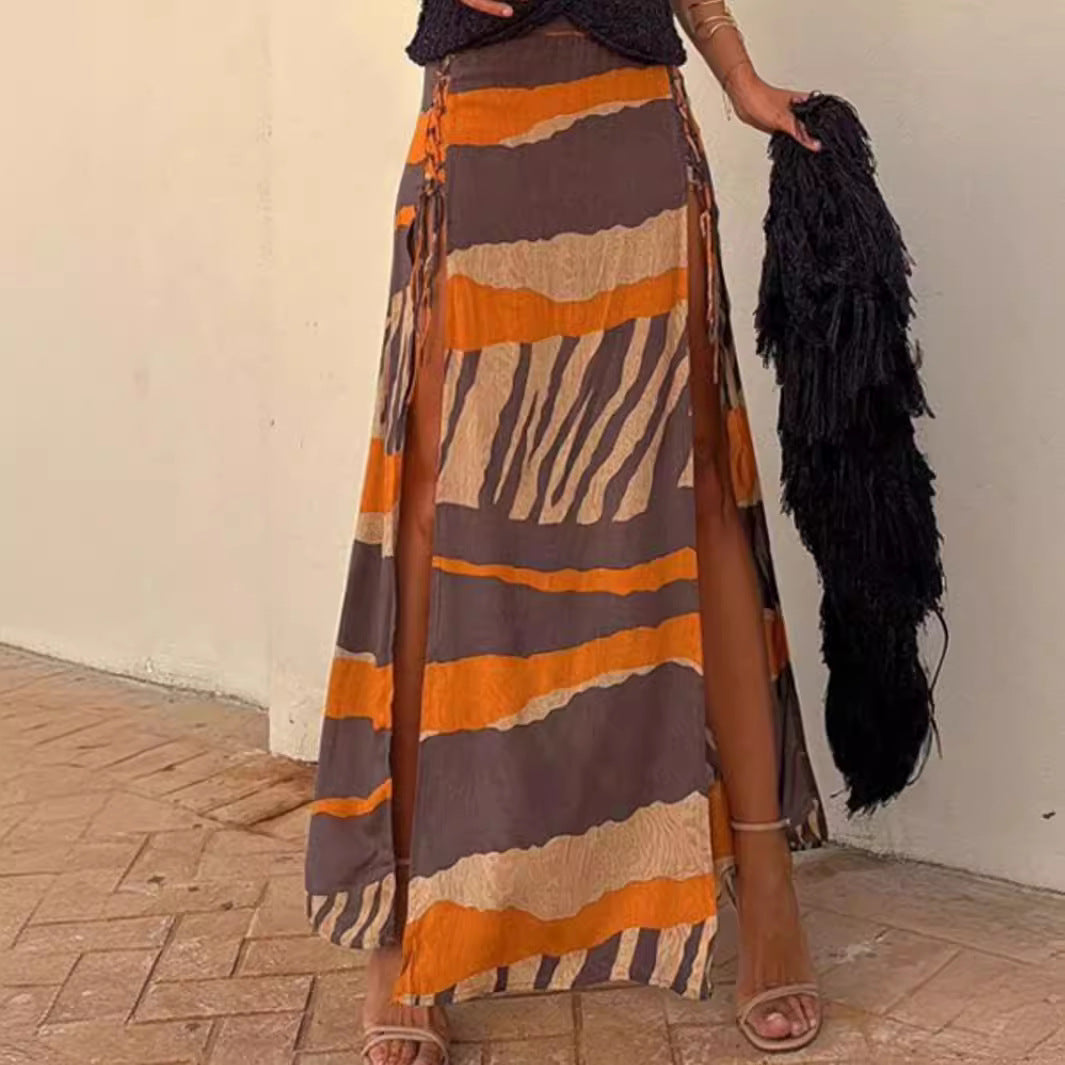 Beautiful Charming Seaside Beach Vacation Split Skirts