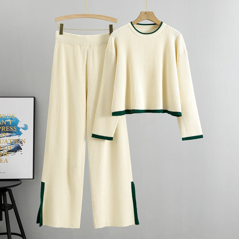 Glamorous Women's Knitting Autumn Two-piece Set Suits