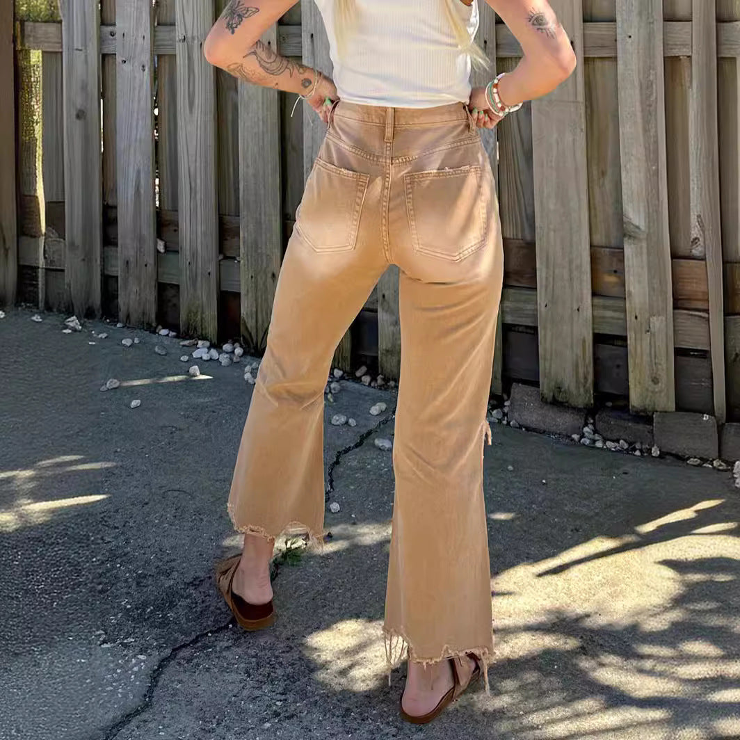 Women's Charming Innovative Ripped Straight Loose Jeans