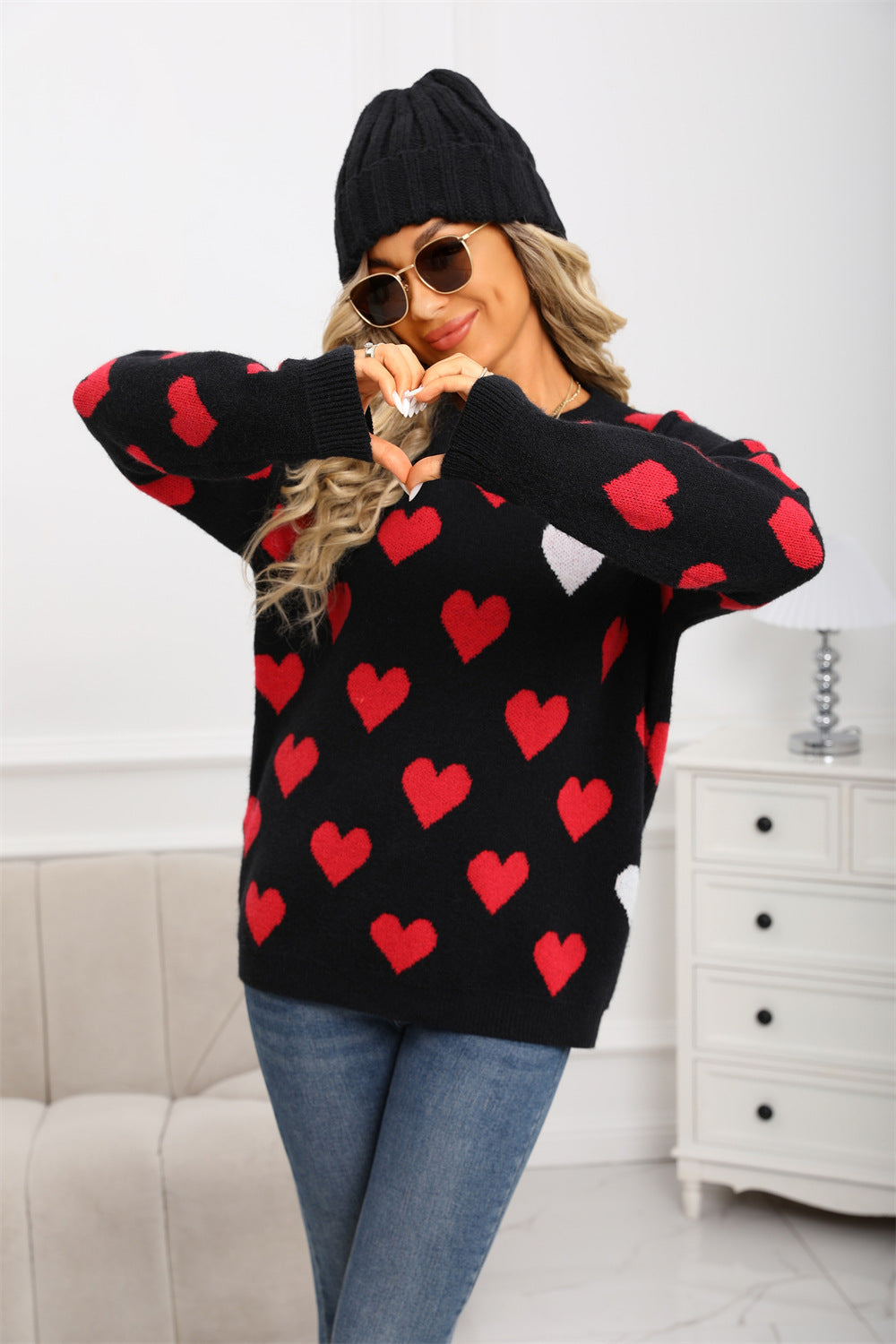Versatile Classic Creative Heart Thermal Christmas Sweater