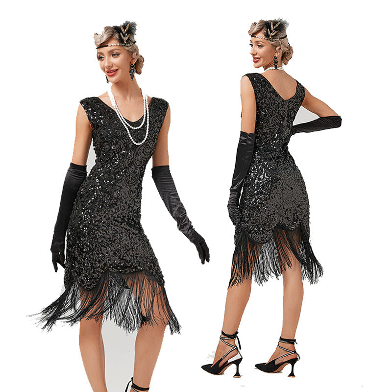 Ball Tassel Party Banquet Dance Beaded Evening Dresses
