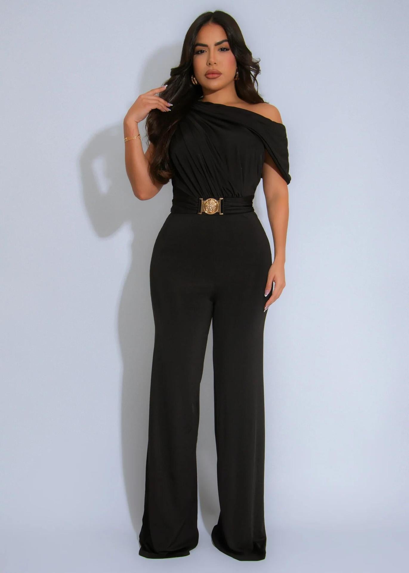 Women's Wear Solid Color Slim Fit Casual Jumpsuits