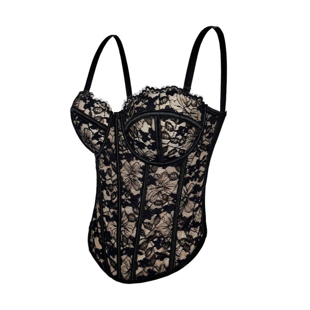 Lace Inner Match Sling High-grade Outer Wear Body Tops