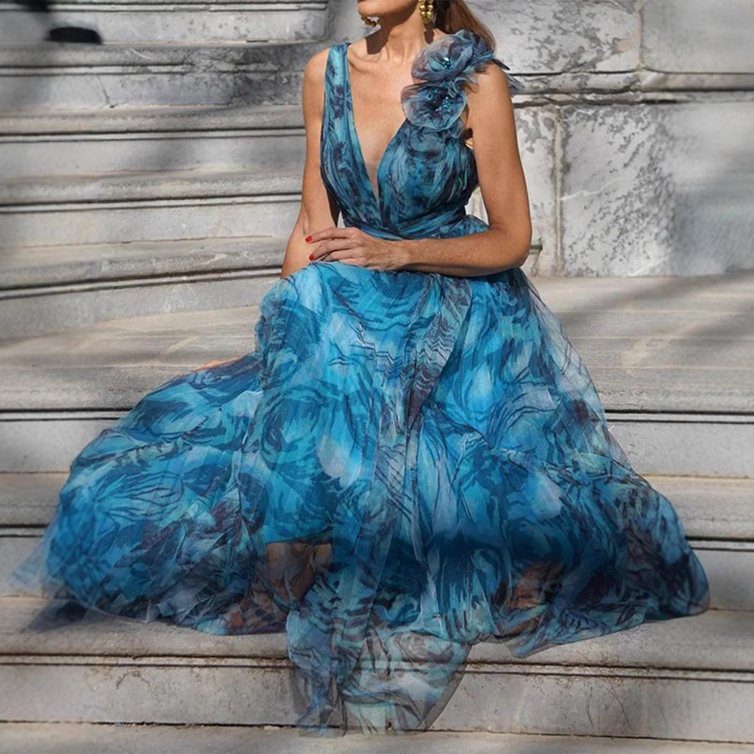 Holiday Style Flower Dolorita Large Swing Dresses