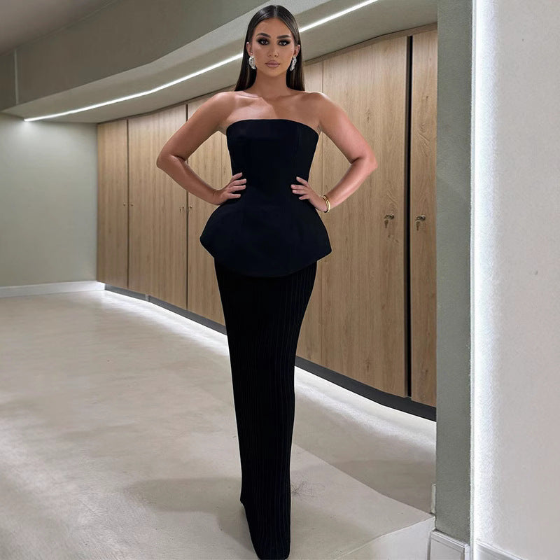 Casual Cool Glamorous Temperament Tube Pleated Suits