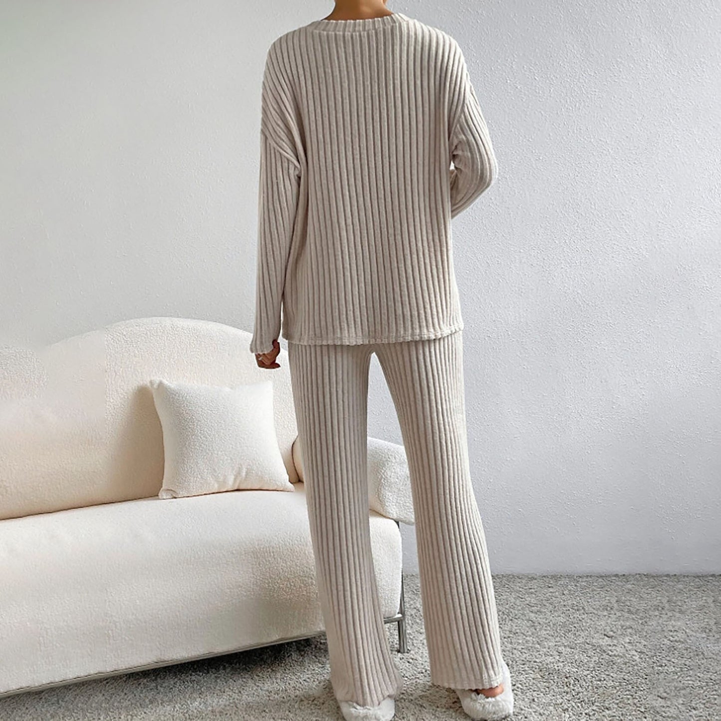 Women's Two-piece Fashion Casual Straight Loose Temperament Suits