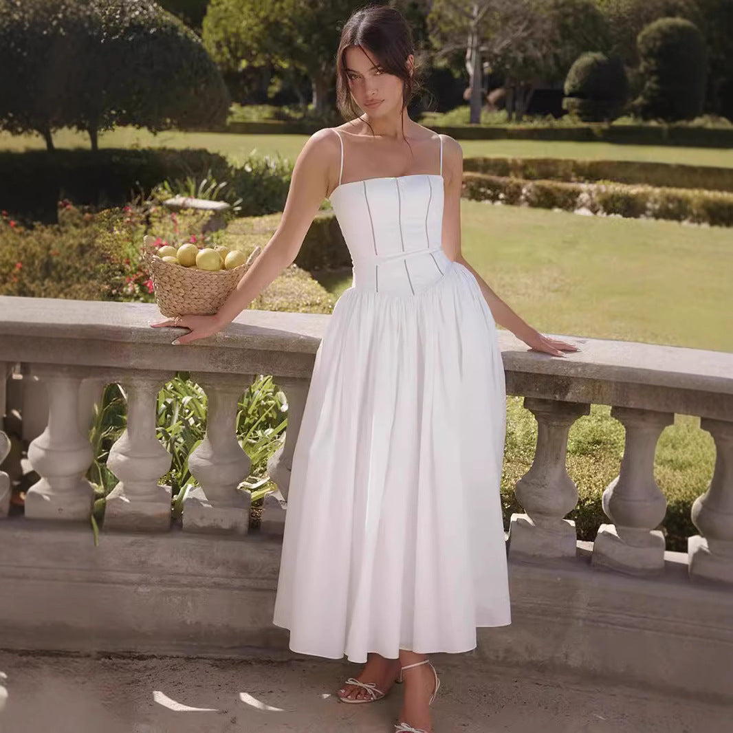 Fairy Temperamental Fashion High-grade French Strap Dresses