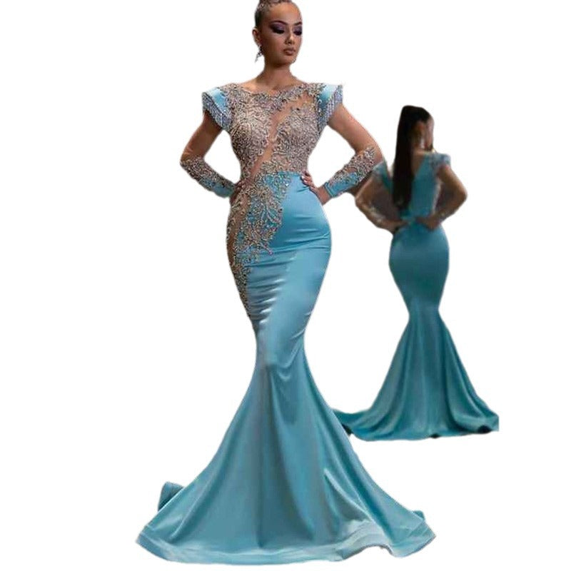 Women's Dress Banquet Long Alluvial Gold Series Wedding Dresses