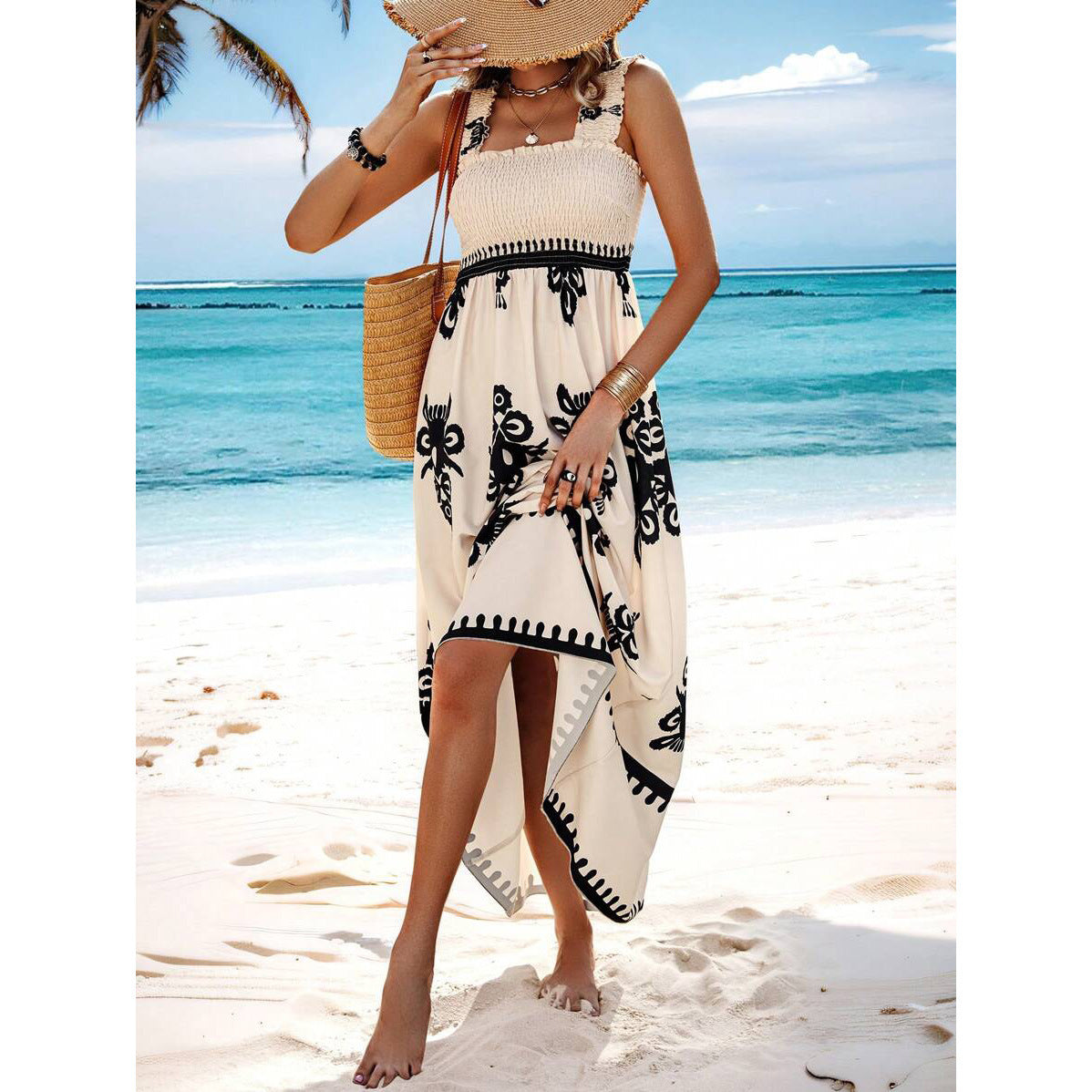 Women's Beach Dress Holiday Style Printing Dresses