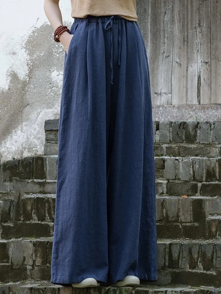 Women's High-grade Cotton Linen Loose Artistic Retro Pants