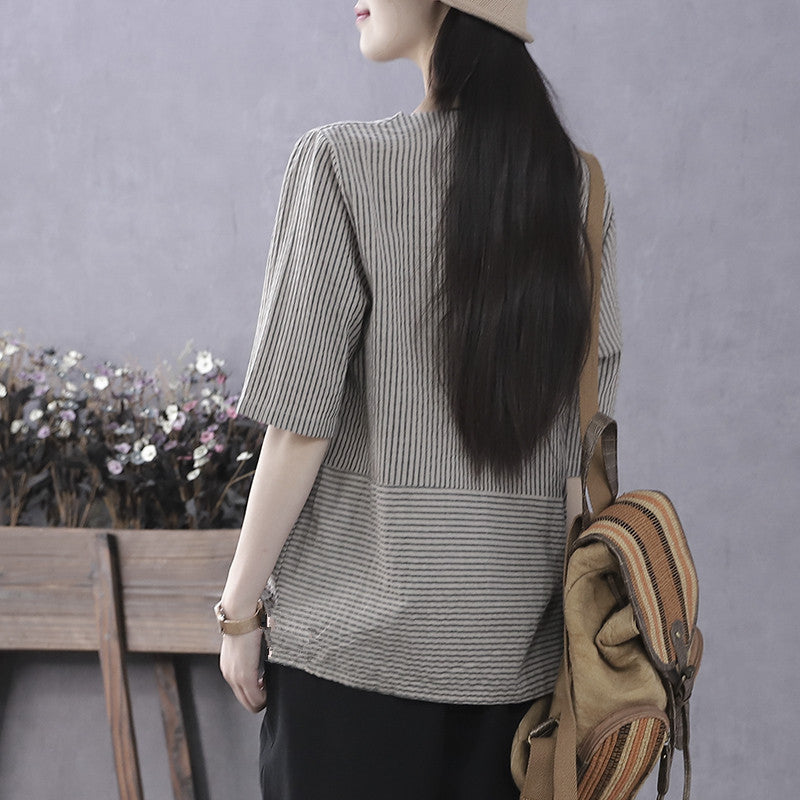 Women's Thin Western Style Small Pullover Loose Blouses