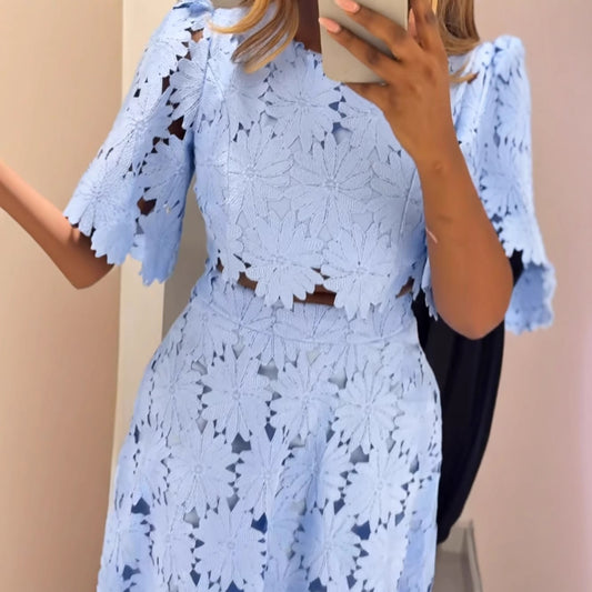 Women's Style Design Hollow Fashion Casual Set Suits