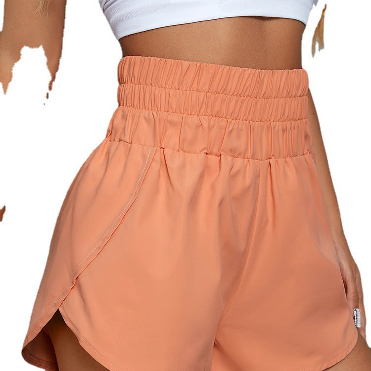 Women's High Waist Elastic Loose Sports Leisure Shorts