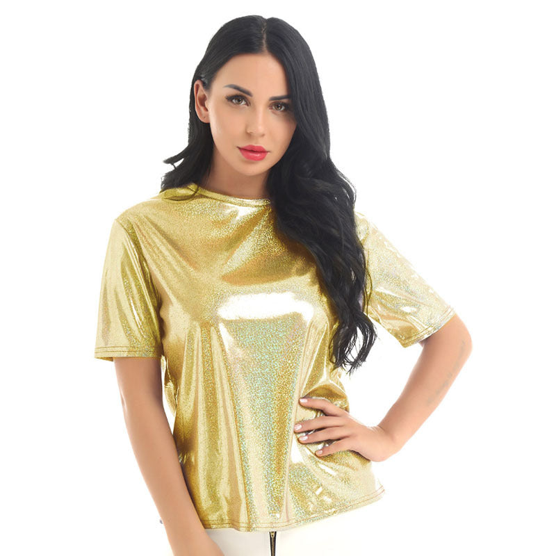 Women's Loose T-shirt Summer Solid Color Elegant Blouses