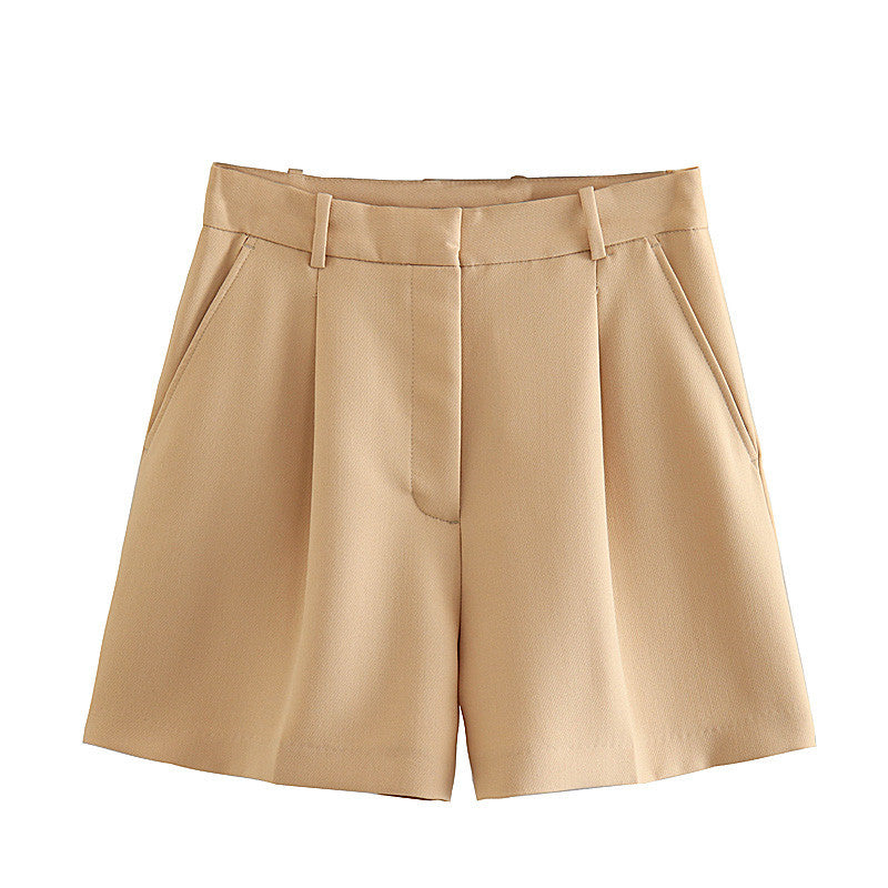 Women's Summer Fashion High Waist Pleated Casual Shorts