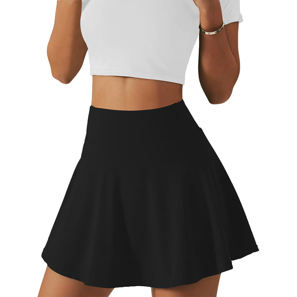 Tennis Summer Pocket High Waist Yoga Running Skirts