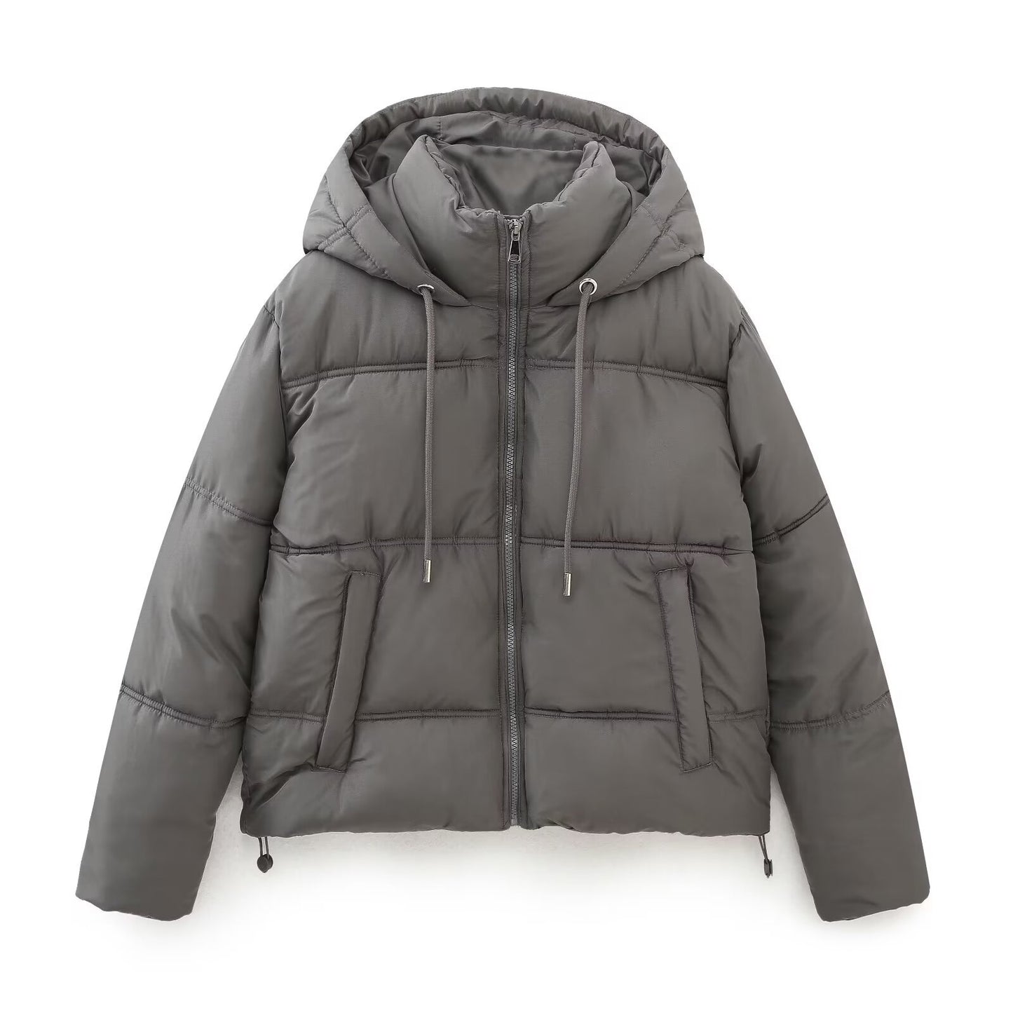 Women's Color Simple Hooded Comfort Casual Loose Thick Coats