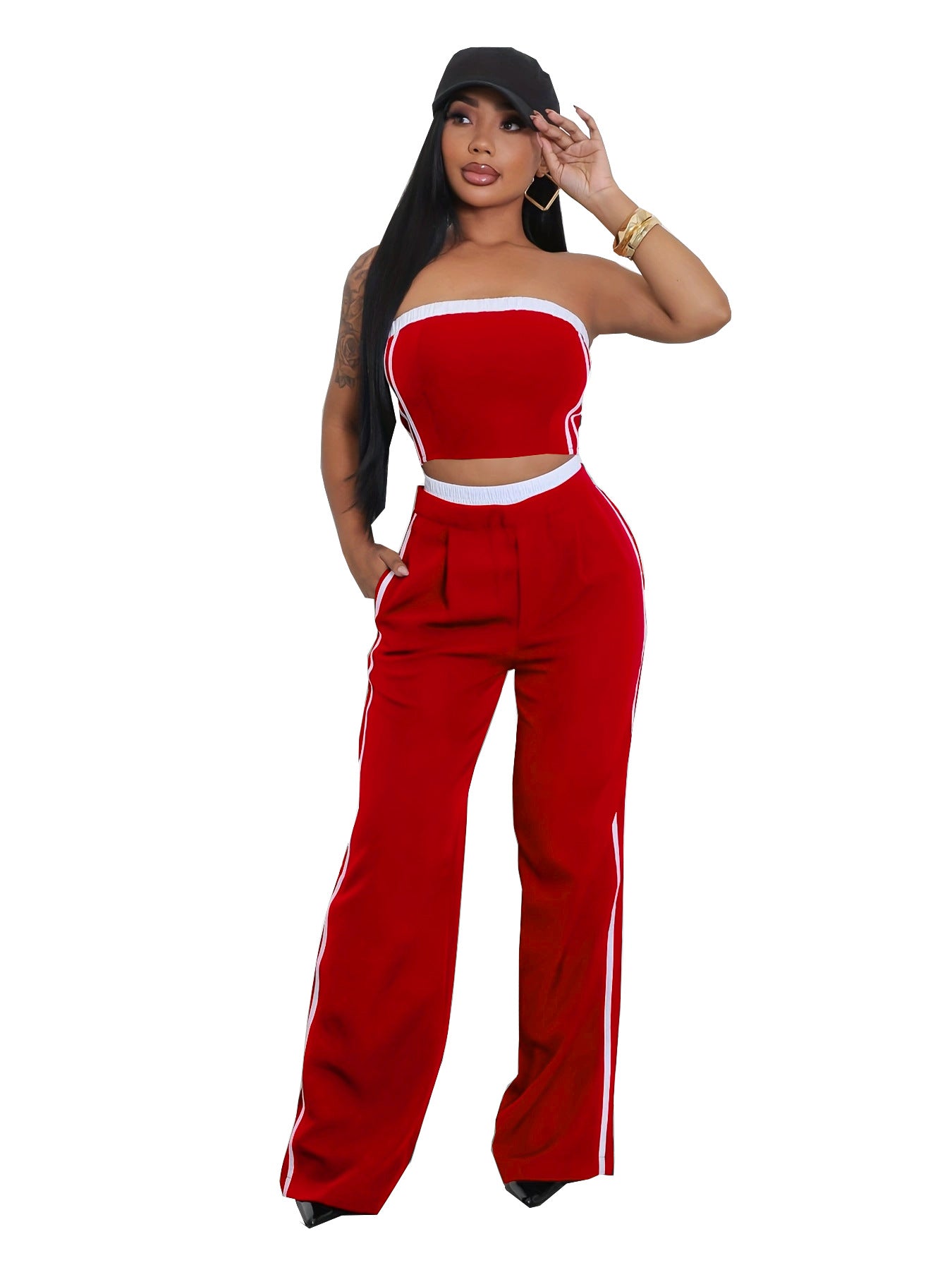 Women's Fashion Wear Sexy Tube With Wide Suits