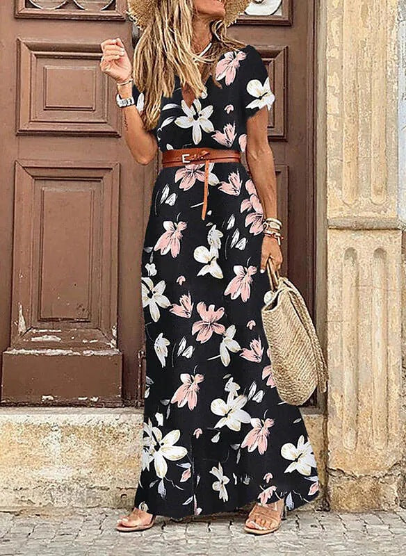 Versatile Fashion Bohemian Style Floral Dress Dresses
