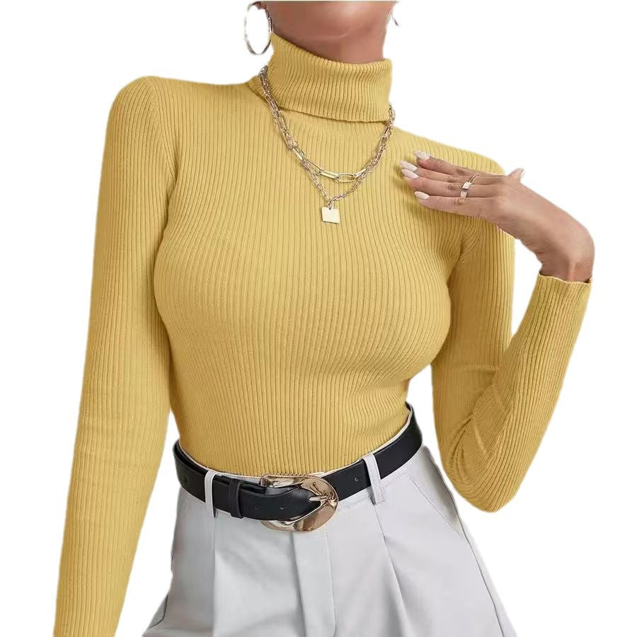 Charming Women's Turtleneck Long Sleeve Bottoming Sweaters