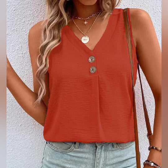 Women's Summer Fashion Camisole Clinch Sleeveless Shirt Tops