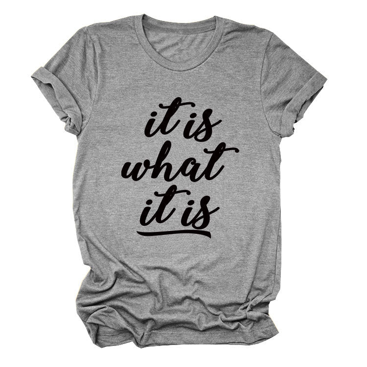 Women's Trendy Lettered Casual Sleeve T-shirt Shorts
