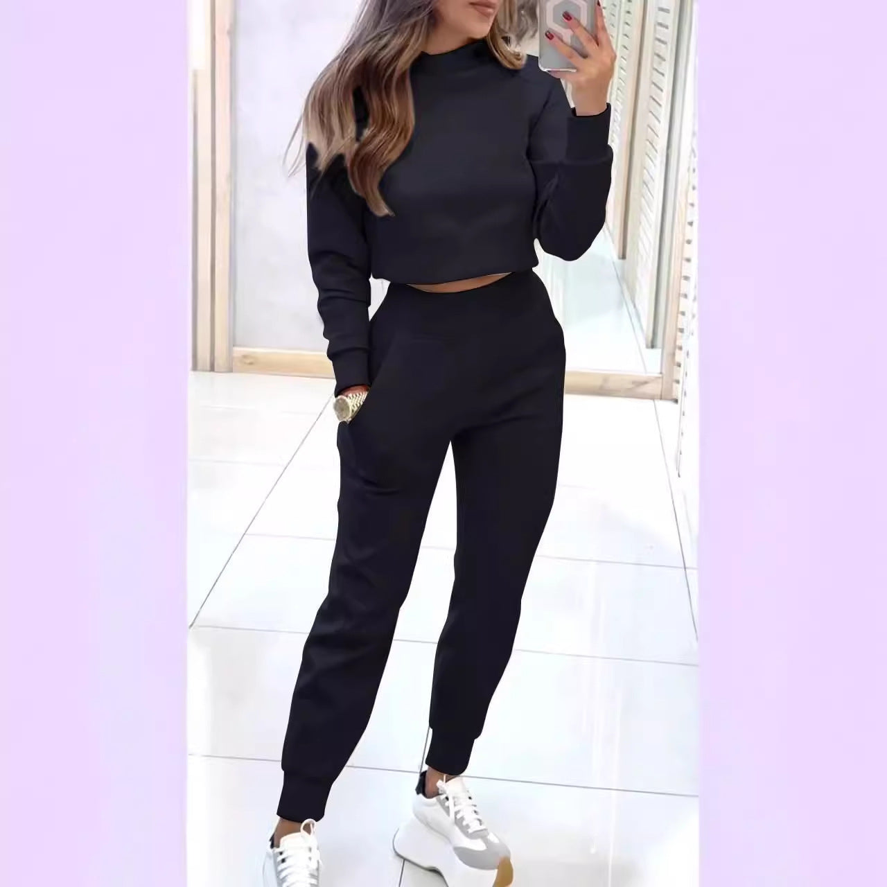 High Collar Slim Fit Long Sleeves Suits