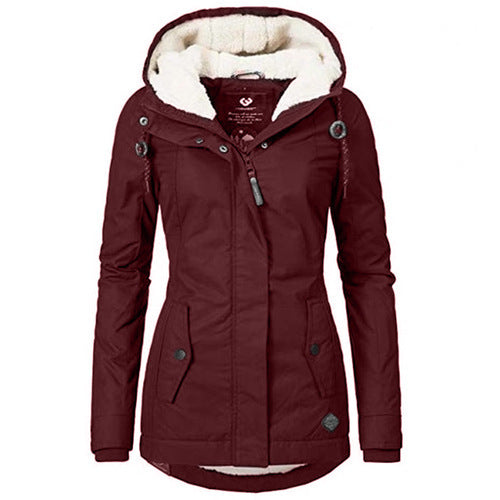 Women's Veet Padded Lamb Wool Parka For Coats