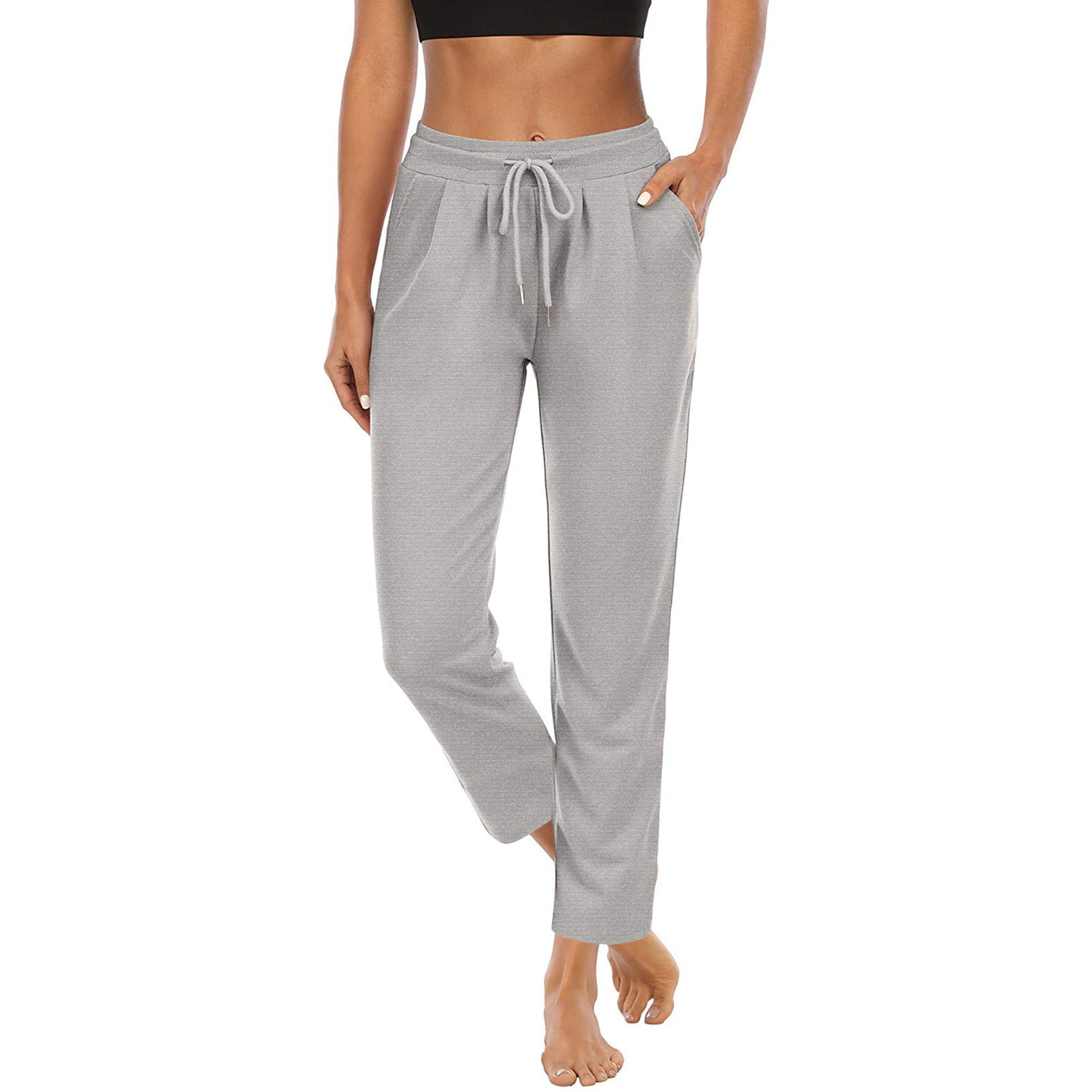 Women's Pocket High Sports Fitness Yoga Leisure Pants