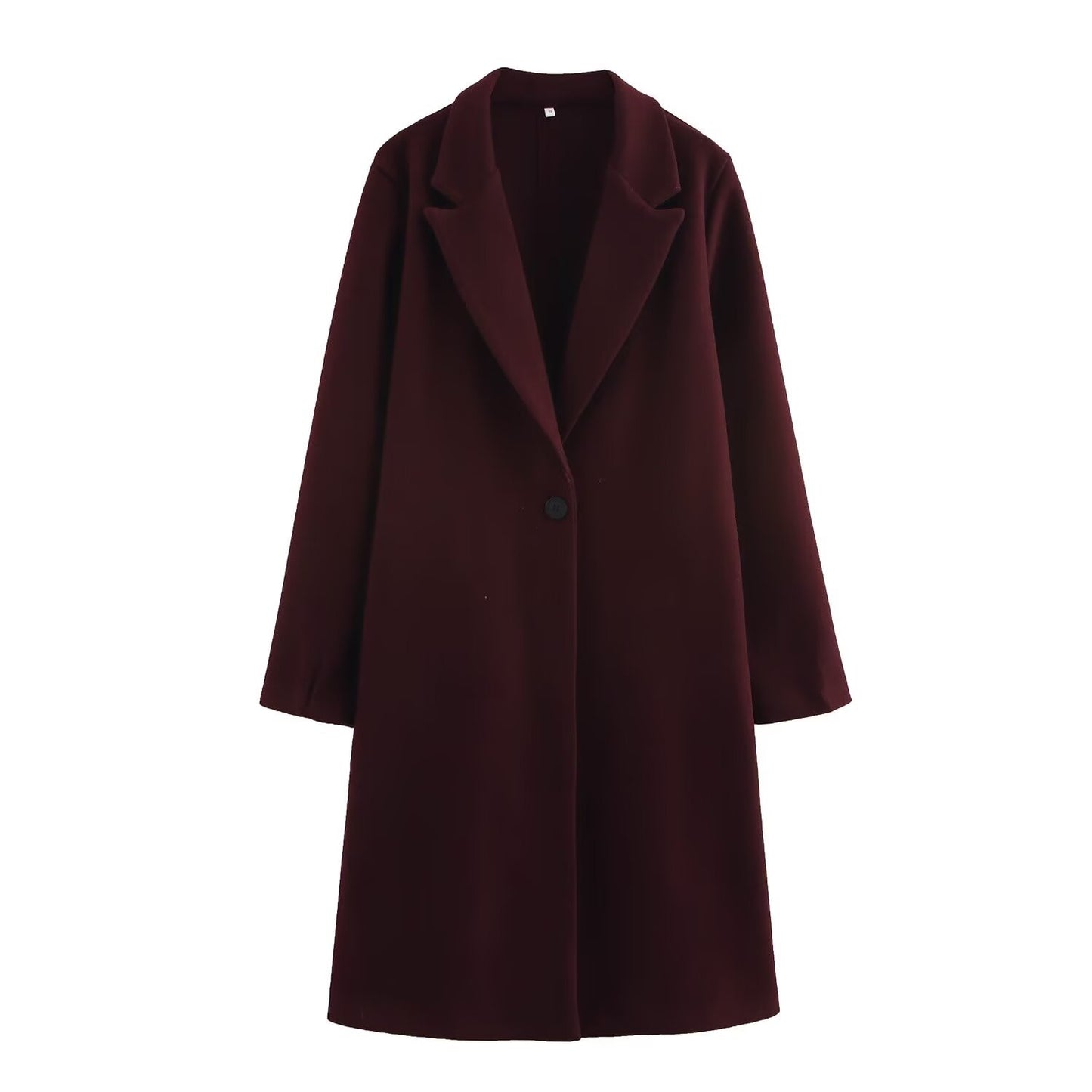 Women's Temperament Wild Button Decoration Soft Overcoat Coats