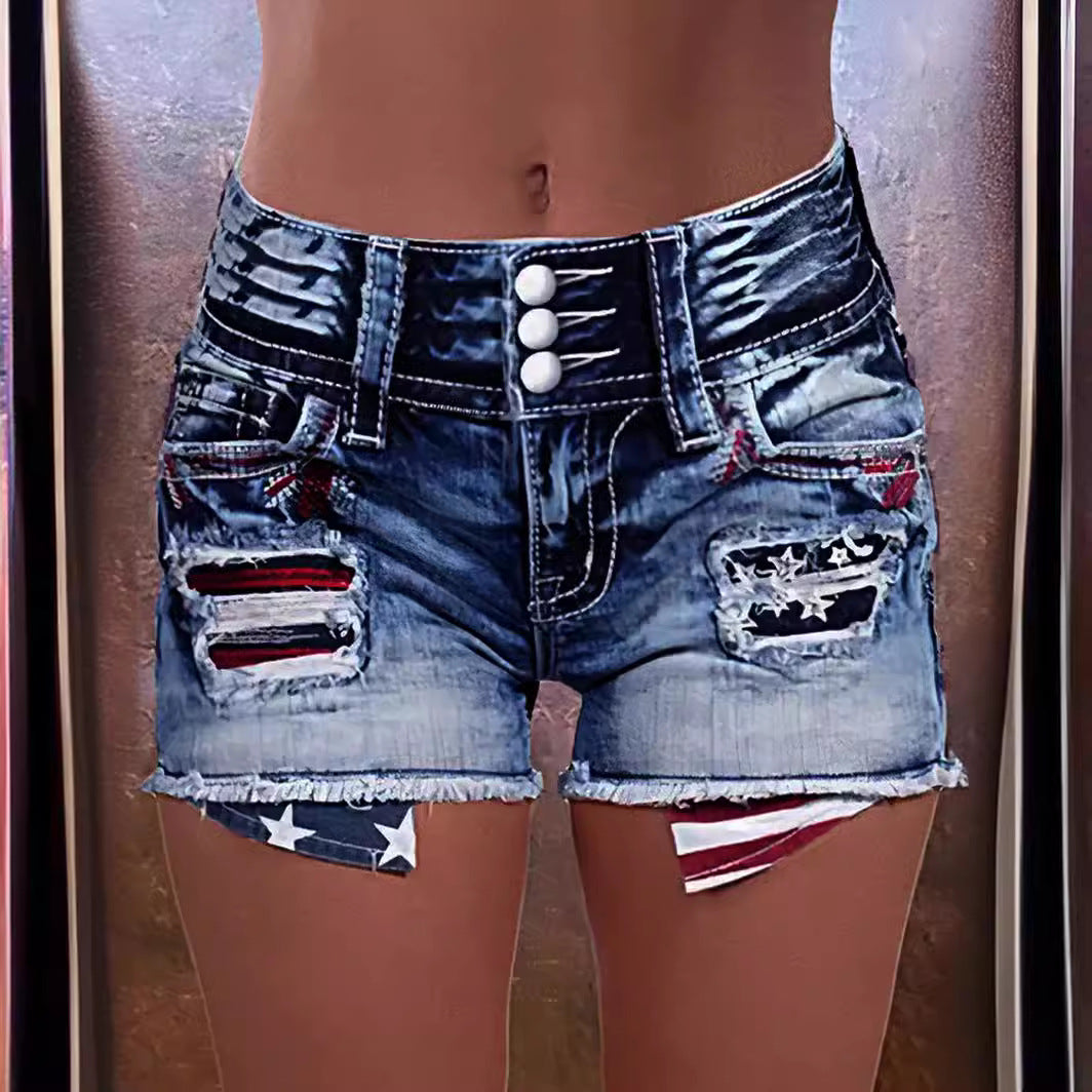 Women's Sexy Hot Nightclub Exposed Navel High Elastic Jeans
