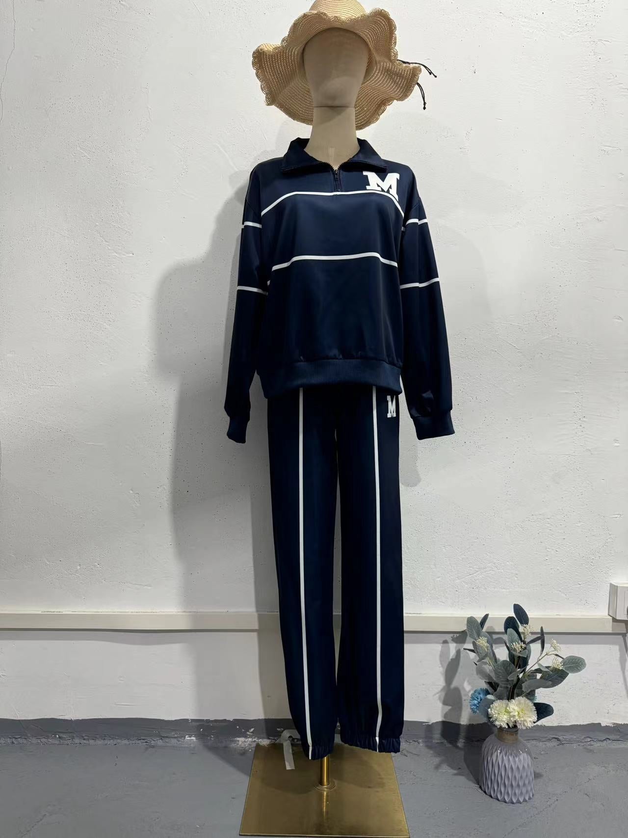 Autumn Color Matching Sports Design Fashion Suits