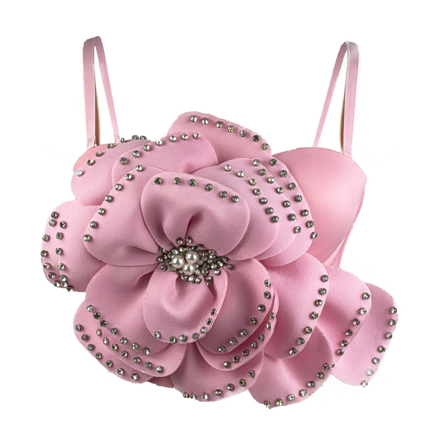 Flower Beaded Advanced Design Sense Fishbone Tops