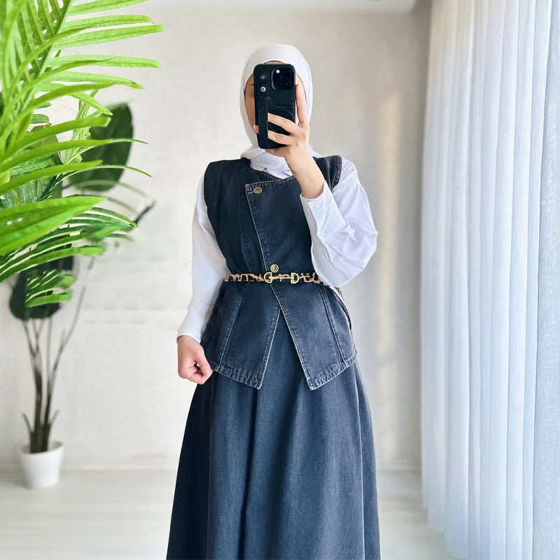 Women's Temperament Leisure Shirt Inner Match Sleeveless Suits