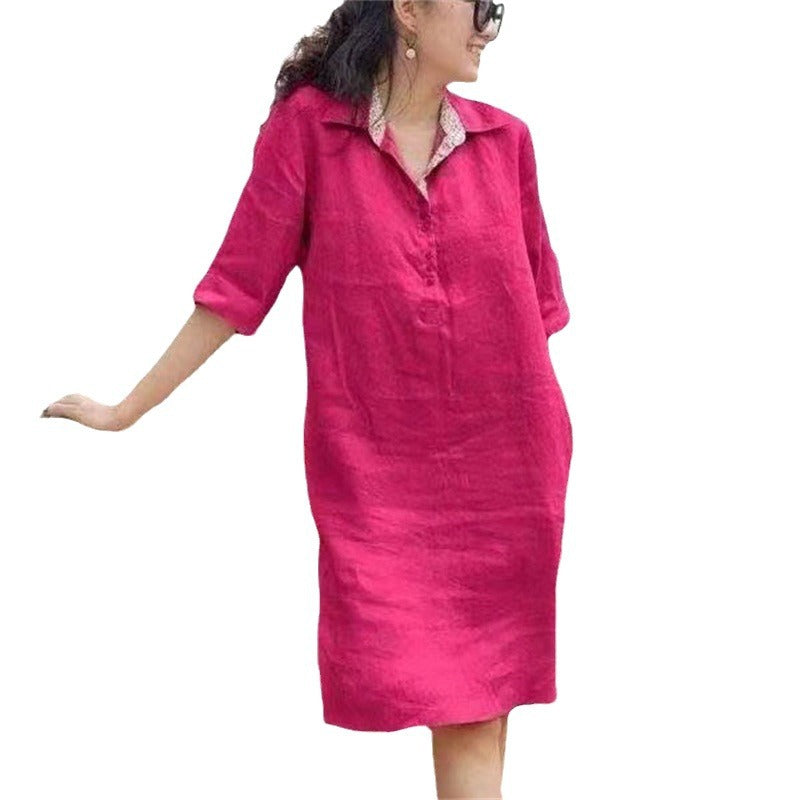 Women's Mom Design Sense Niche Loose Mid-length Dresses