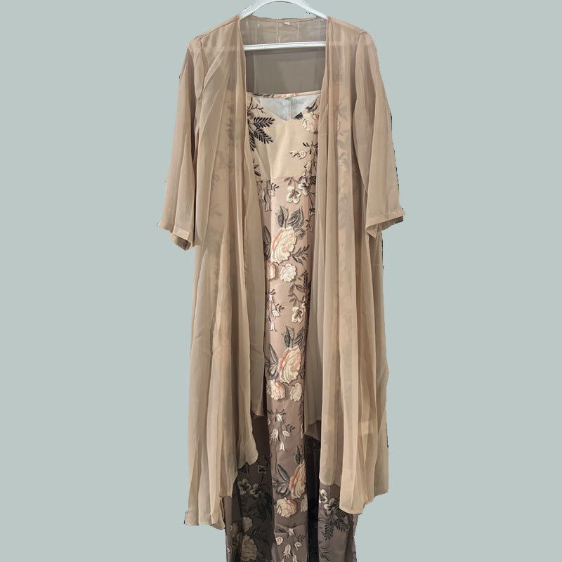 Mother's Elegant Graceful Dress Embroidery Craft Dresses