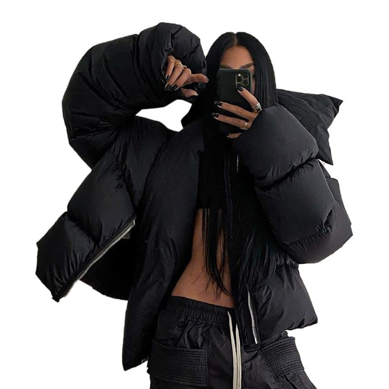 Women's Wear Winter Thick Snap Button Scarf Coats