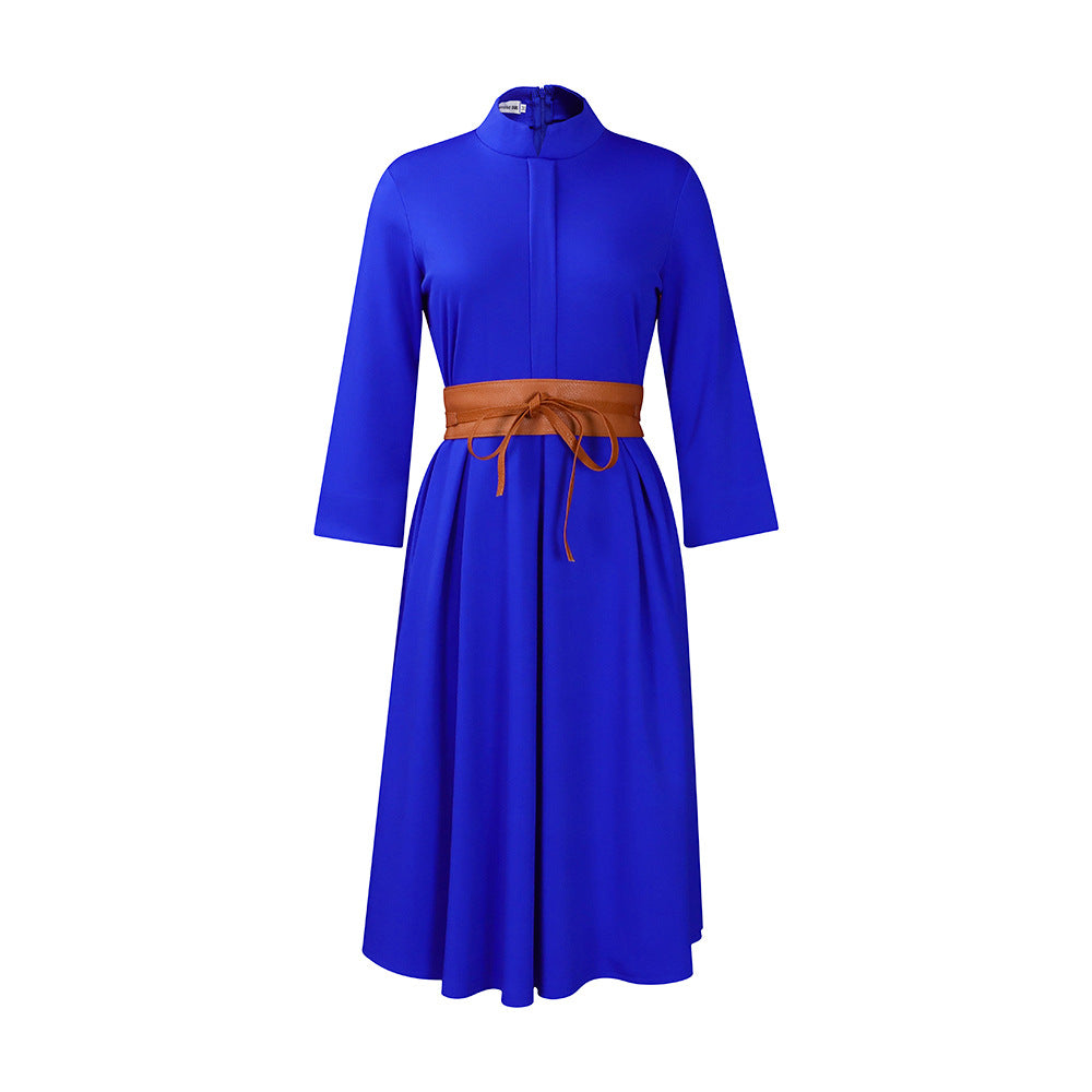 Pure Color Elegant Fashion Ol African Dress