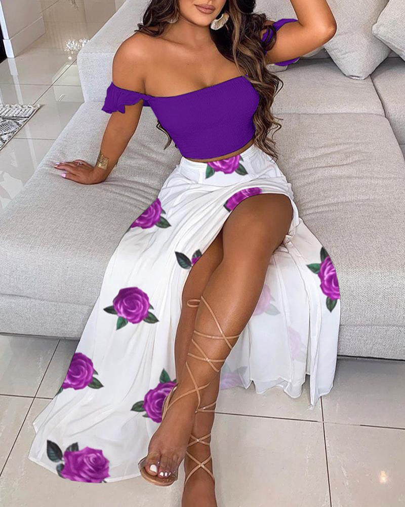 French Bohemian Dress Printed Mid-length Retro Dresses