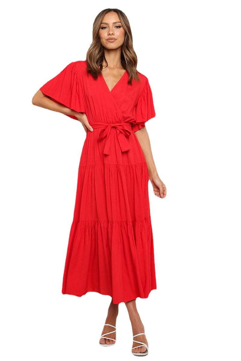 Glamorous Printed Sleeve Long Dress Bohemian Dresses